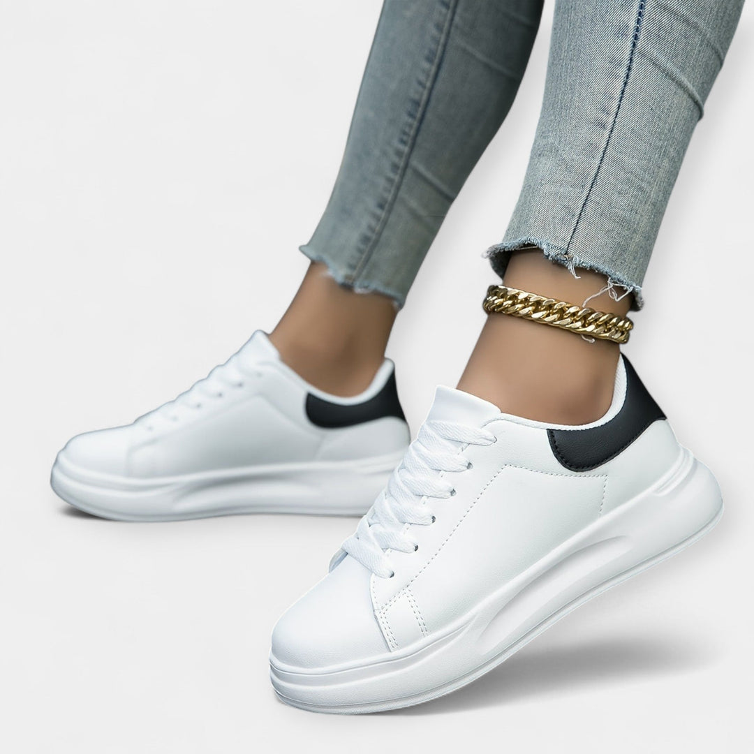 White Leather Sports Shoes