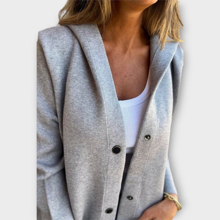 Casual Hooded Button-Up Jacket