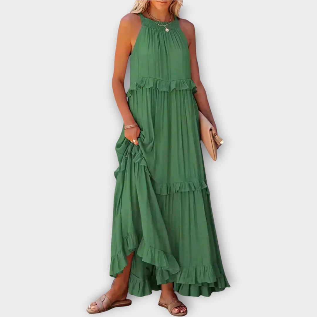 Dress with Thin Straps and Elegant Line