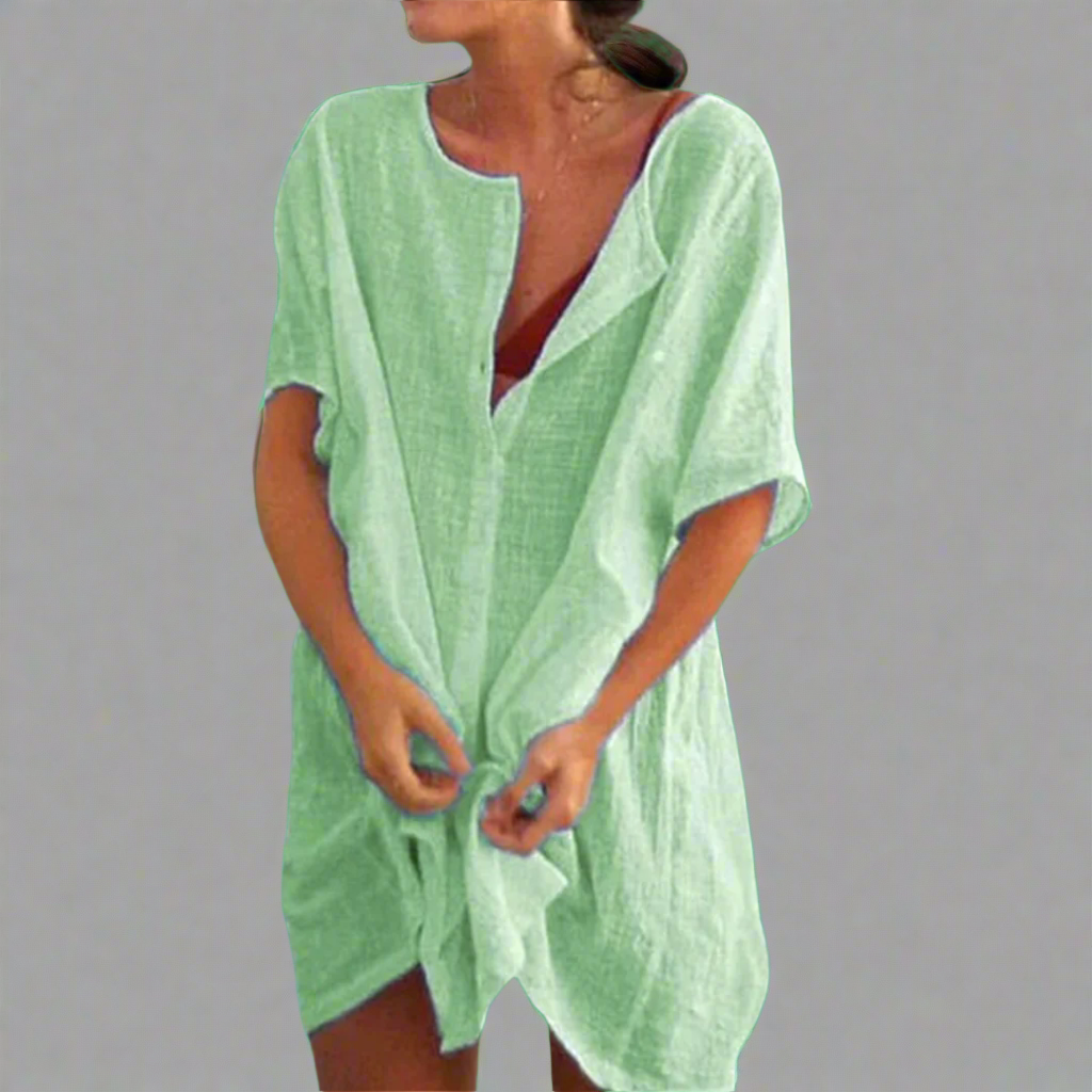 Organic summer dress made of cotton and linen for comfortable summer moments