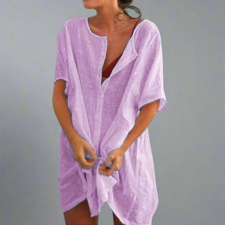 Organic summer dress made of cotton and linen for comfortable summer moments