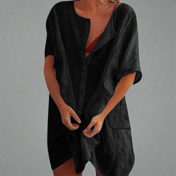 Organic summer dress made of cotton and linen for comfortable summer moments