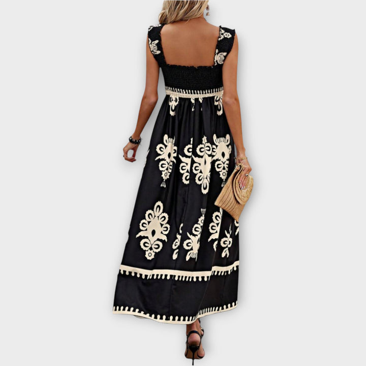 Stylish Beach Dress with Square Neckline