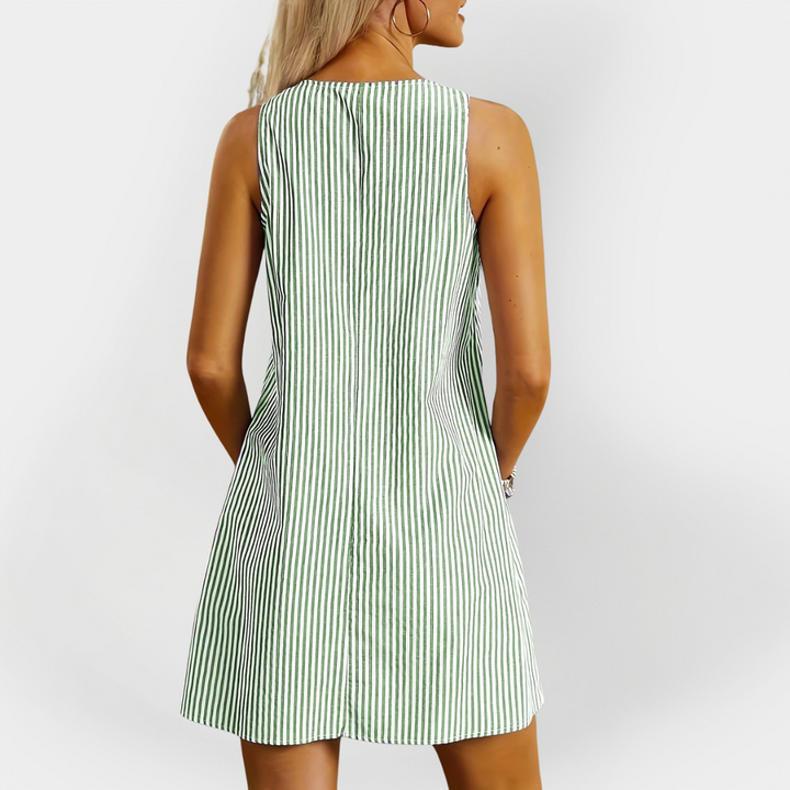 Sleeveless Striped Dress