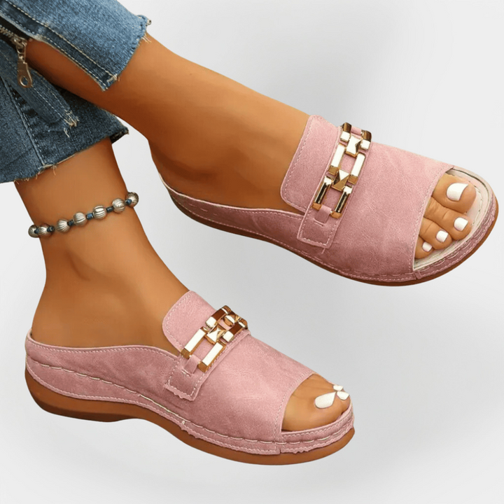 Orthopedic Leather Flip-Flops