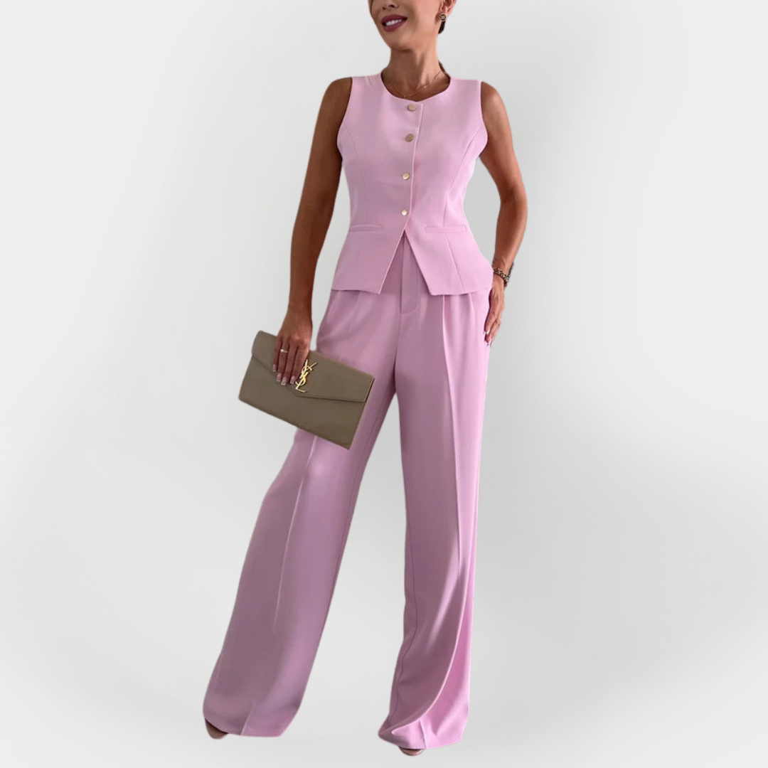 Elegant Pant Set with Sleeveless Top