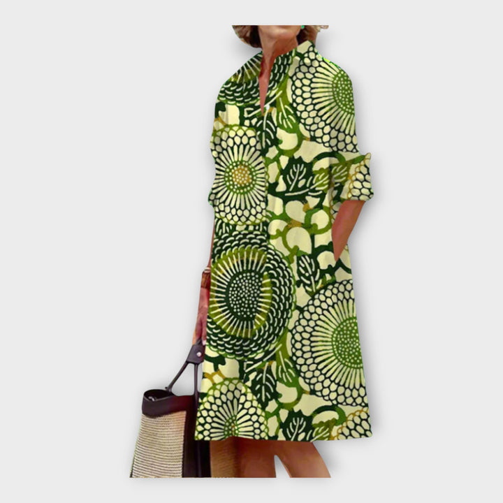 Handmade Dress with Geometric Pattern