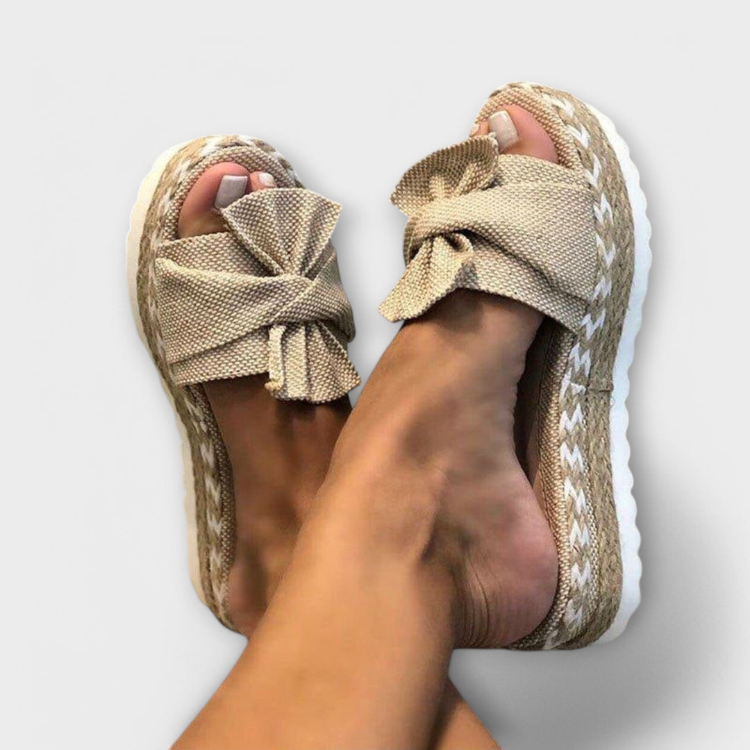 Sandals with Ribbon Ties