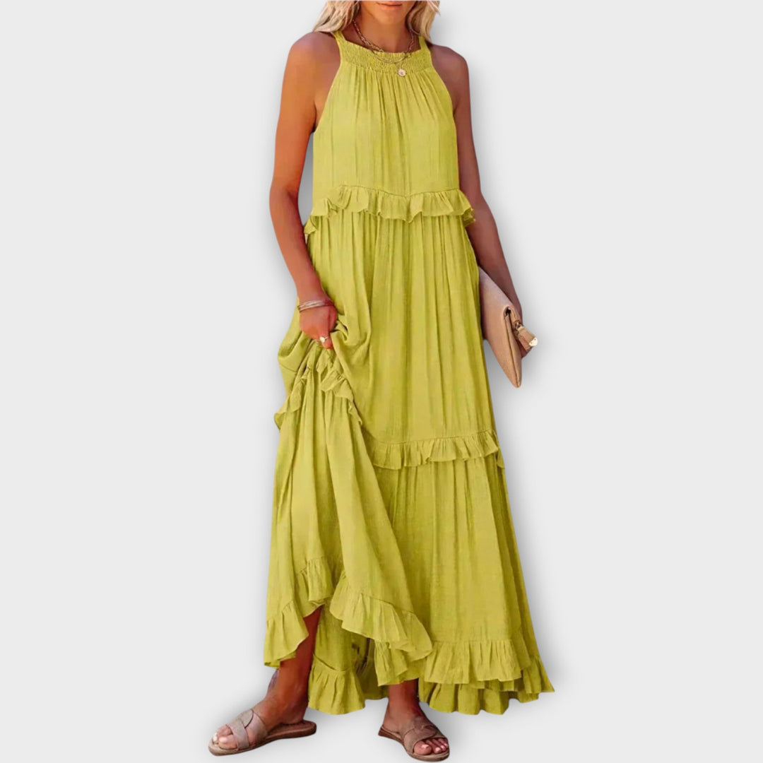 Dress with Thin Straps and Elegant Line