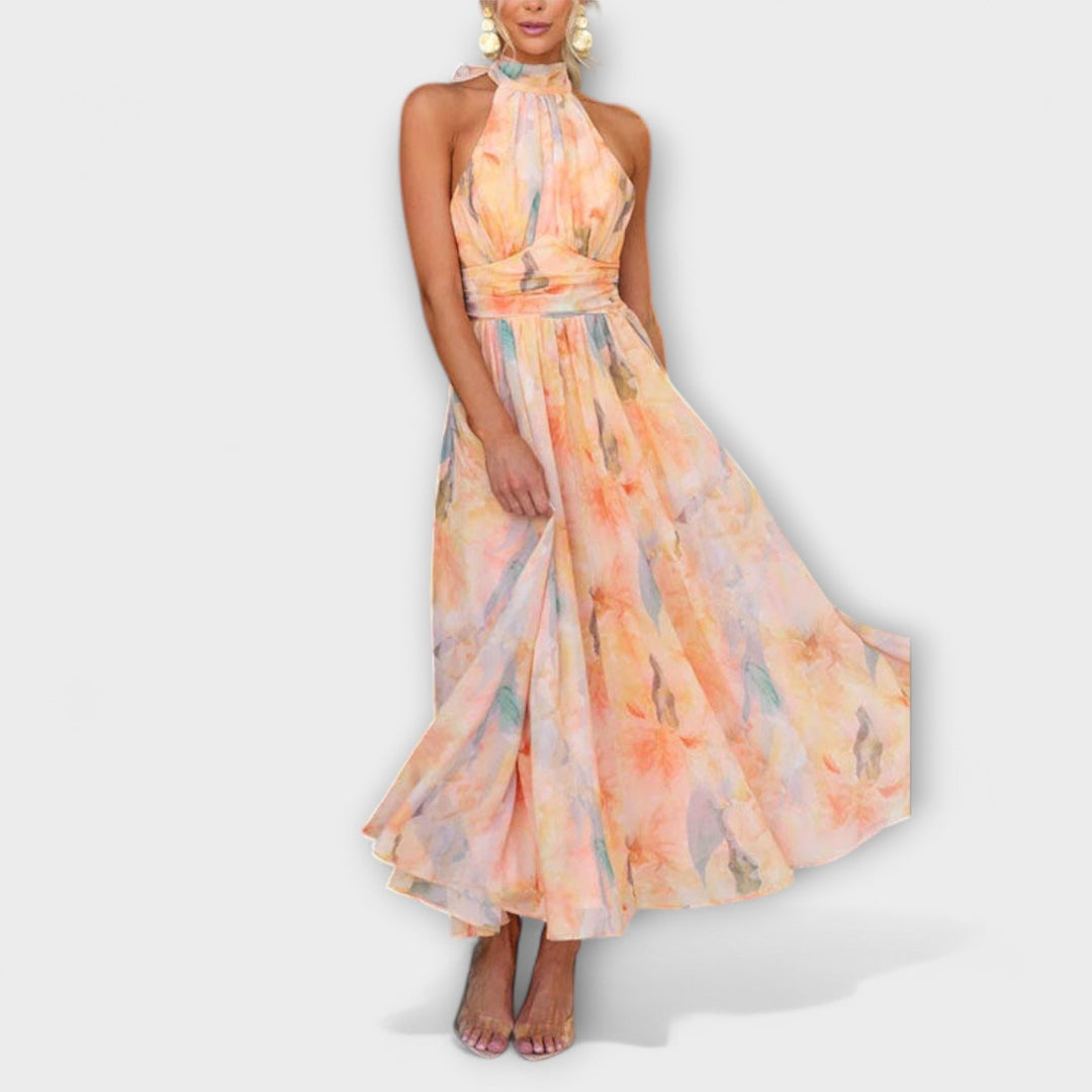 Maxi Dress with Watercolor