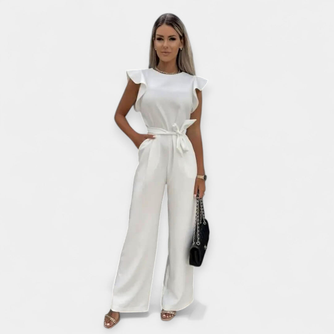 Full-Length Jumpsuit with Butterfly Sleeves