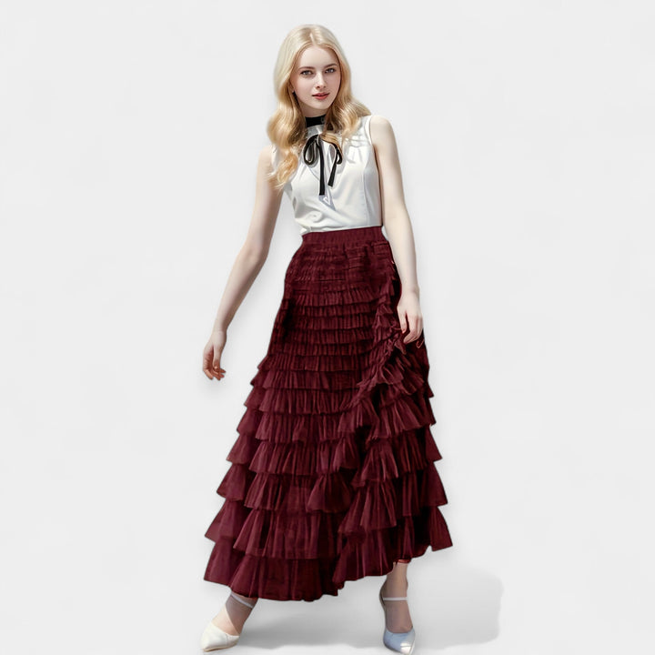 Elegant Tulle Skirt with Decorative Detail