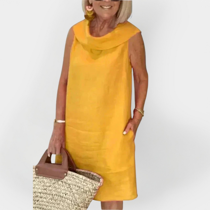 Dress with a Wrap Collar