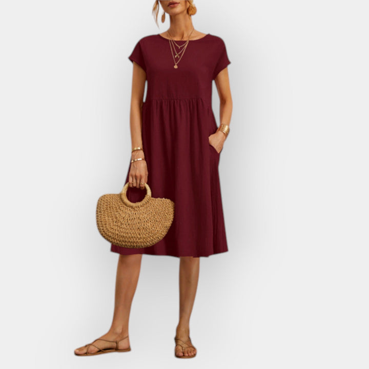 Midi Dress with Simple Lines