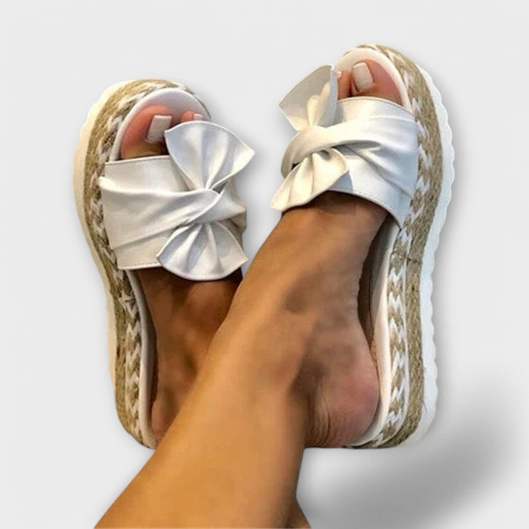 Sandals with Ribbon Ties