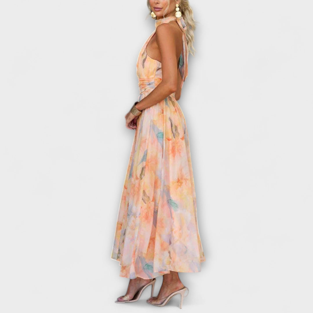 Maxi Dress with Watercolor