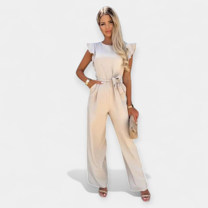 Full-Length Jumpsuit with Butterfly Sleeves