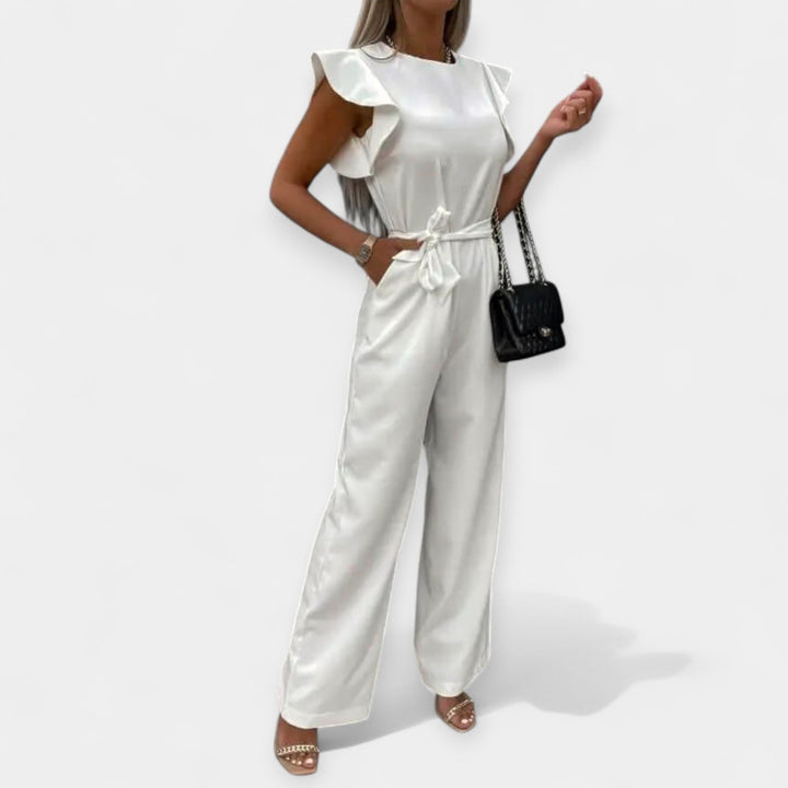 Full-Length Jumpsuit with Butterfly Sleeves