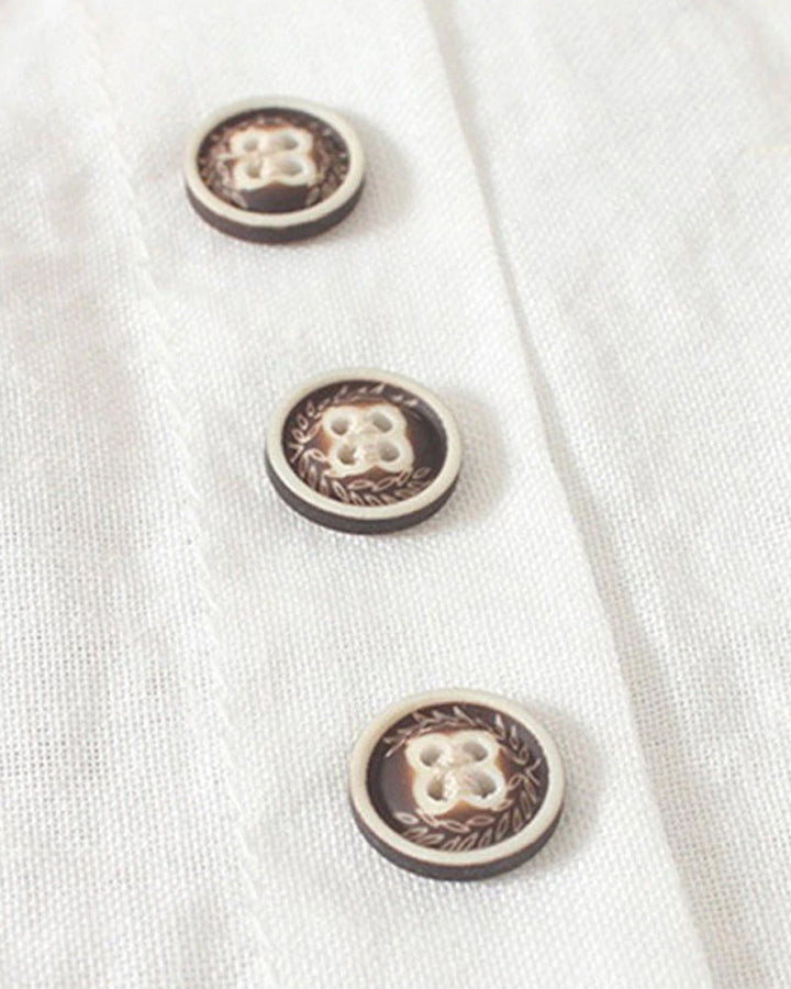 Short Sleeve Blouse with Buttons