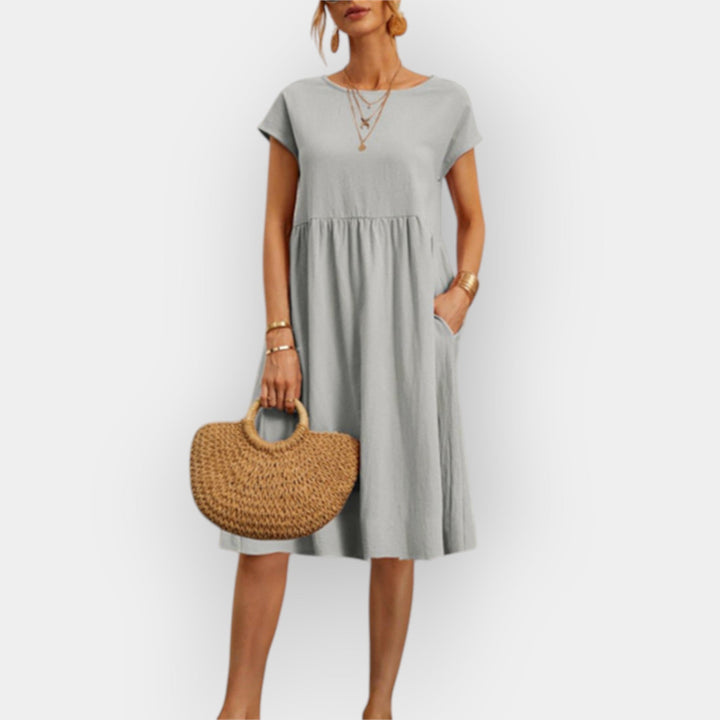 Midi Dress with Simple Lines