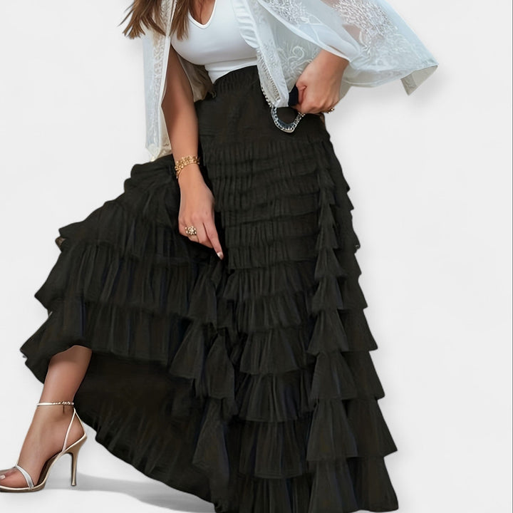 Elegant Tulle Skirt with Decorative Detail