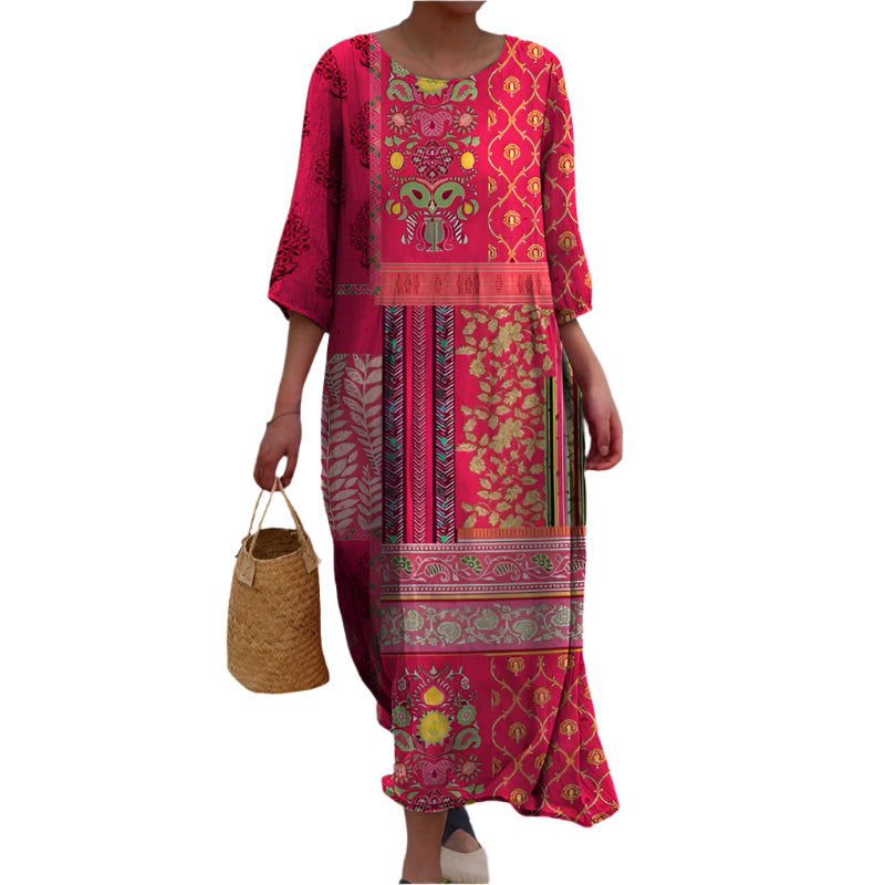 Airy Dress with Ethnic Designs
