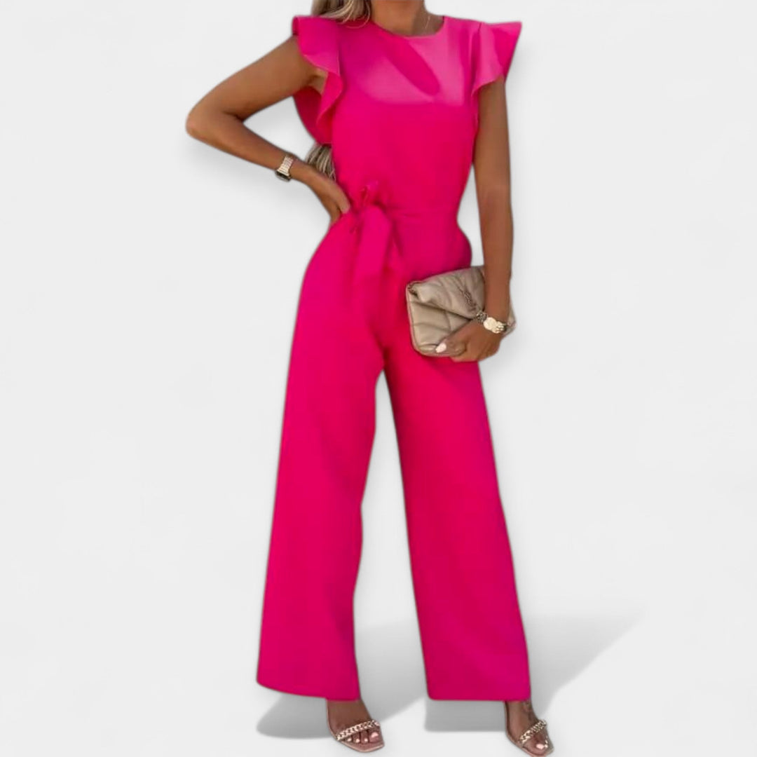 Full-Length Jumpsuit with Butterfly Sleeves