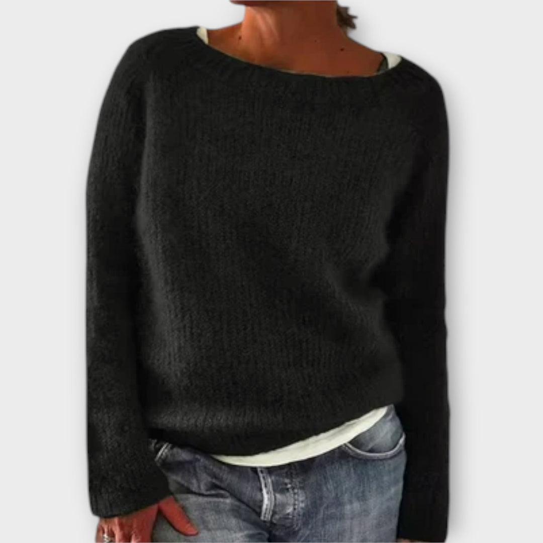Knitted Blouse with Minimal Design