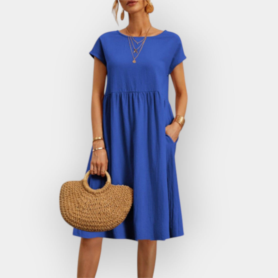 Midi Dress with Simple Lines