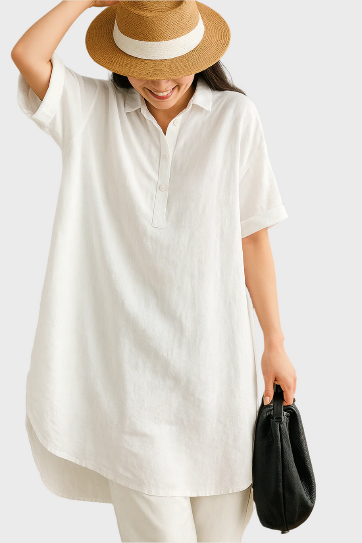 Relaxed Linen Shirt Dress