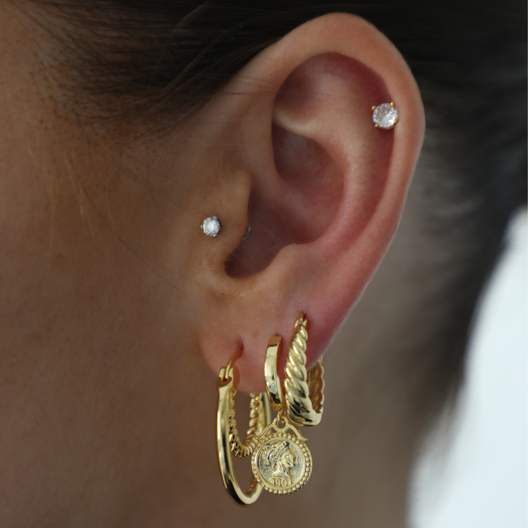 Twist Style Hoop Earrings