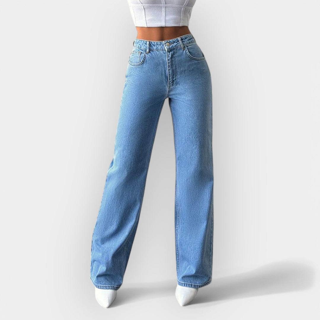 High-Waisted Jeans with Comfortable Wide Fit