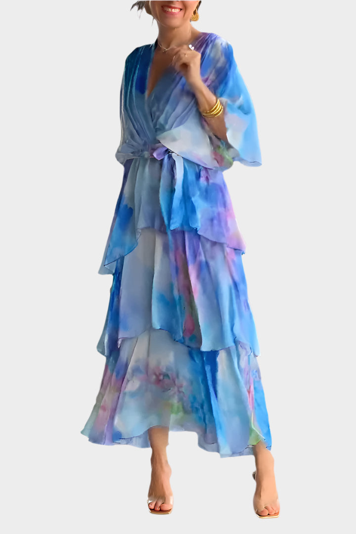 Dress with Deep V-Neck