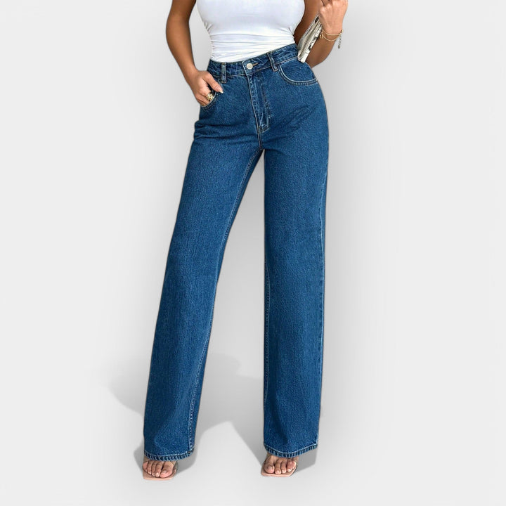 High-Waisted Jeans with Comfortable Wide Fit