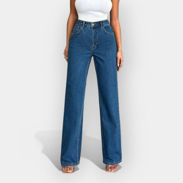 High-Waisted Jeans with Comfortable Wide Fit