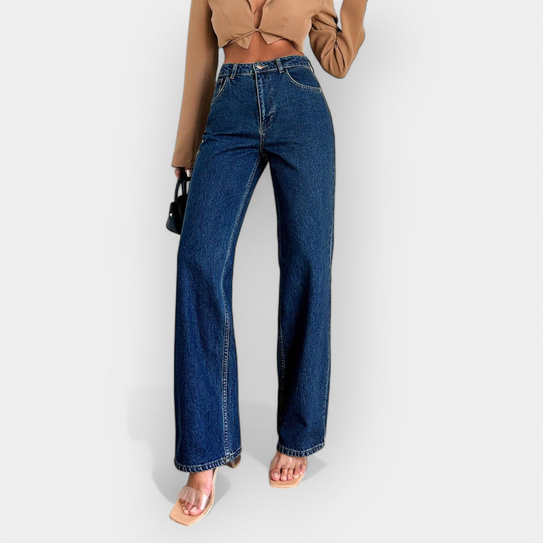 High-Waisted Jeans with Comfortable Wide Fit