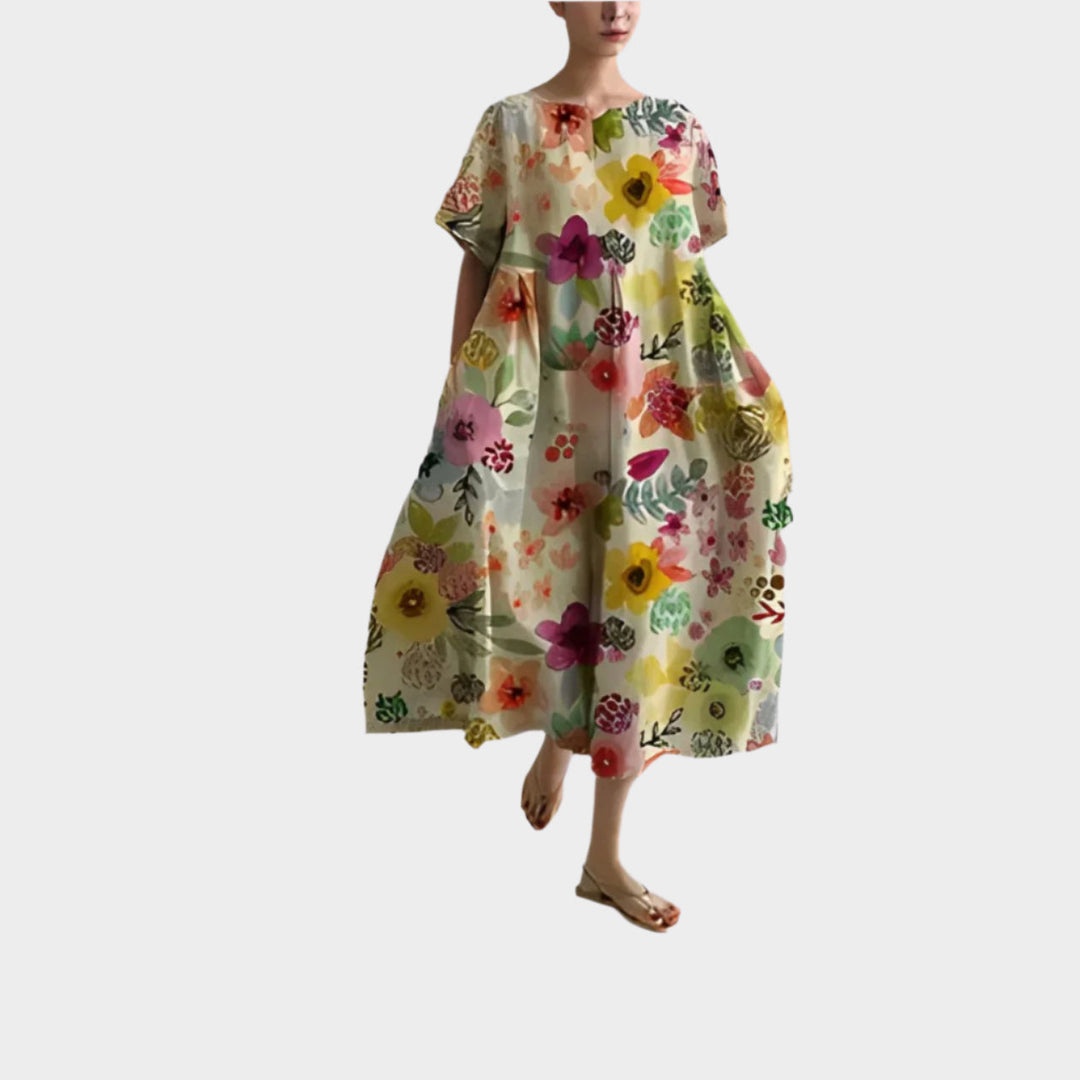 Comfortable Long Retro Dress