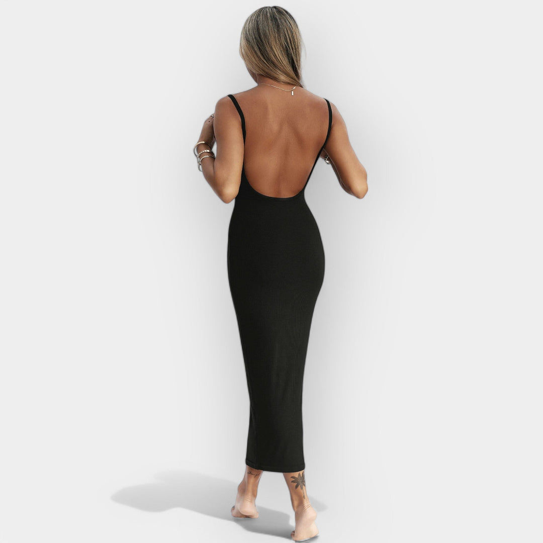 Midi Dress with Open Back and Style