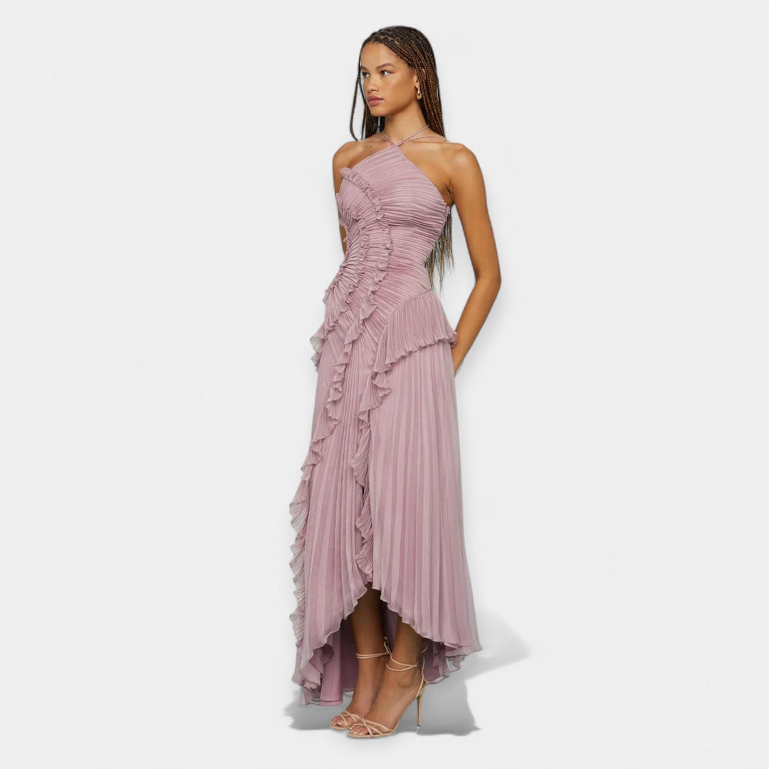 Dress with Structured Ruffles