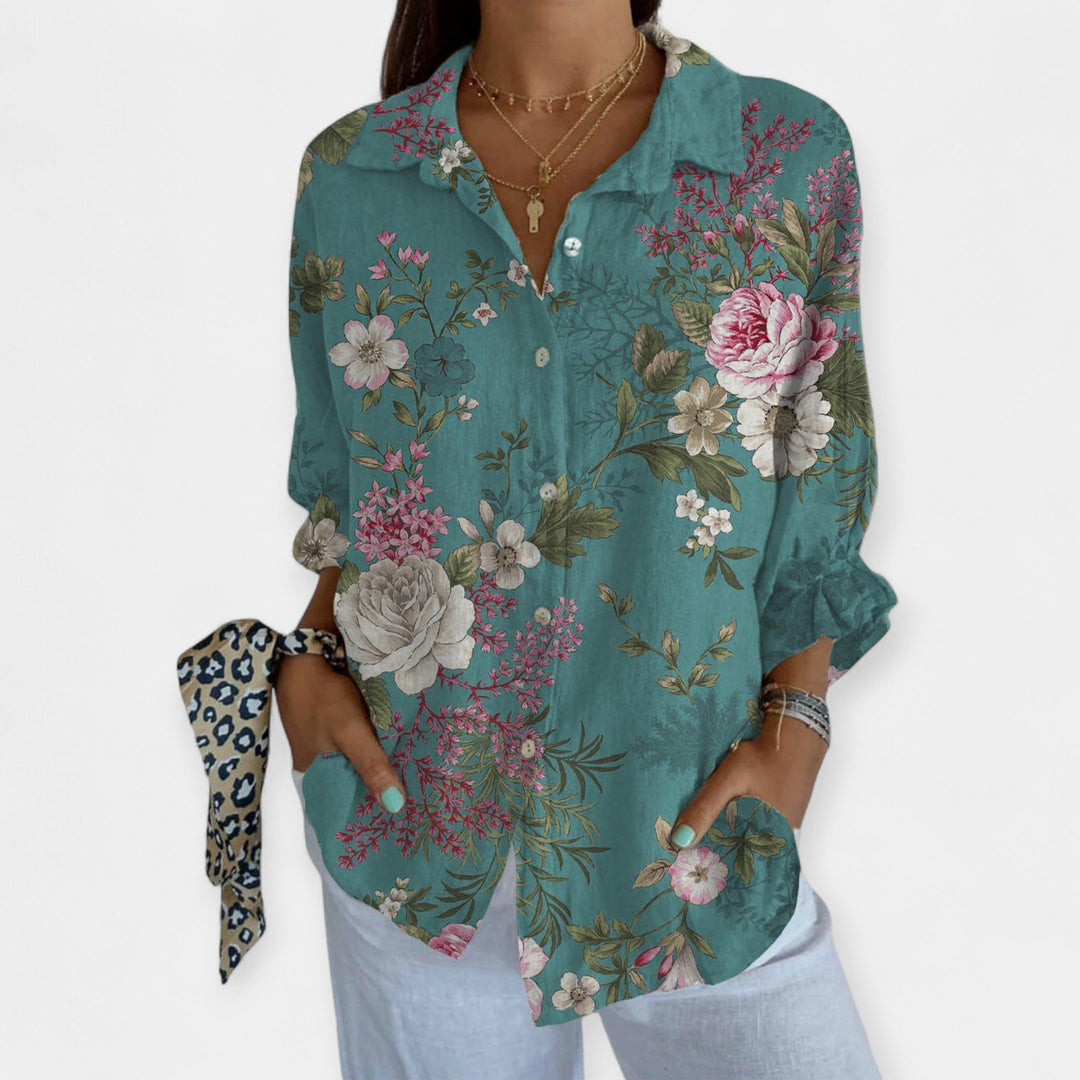 Artistic Linen Shirt with Comfortable Fit