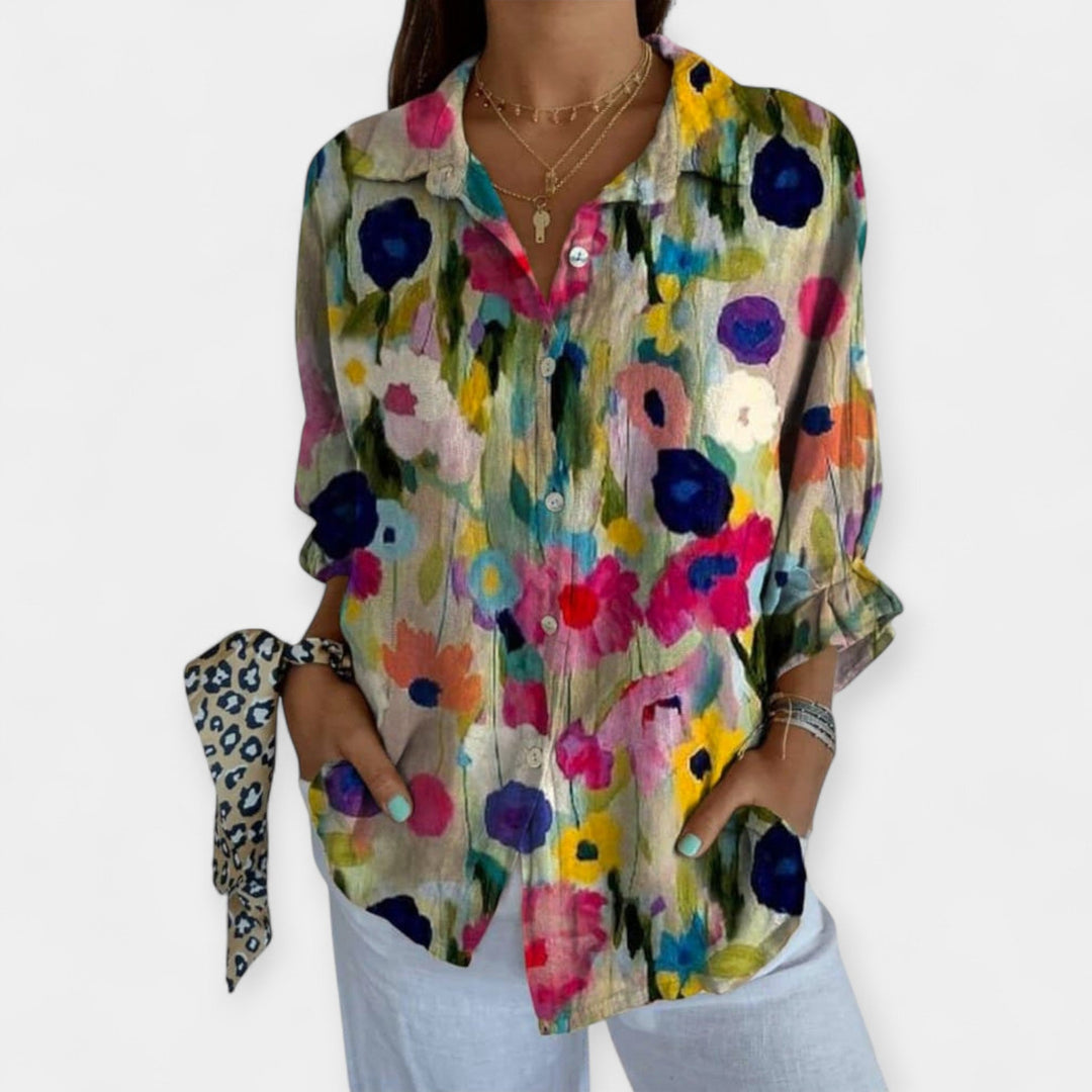 Artistic Linen Shirt with Comfortable Fit