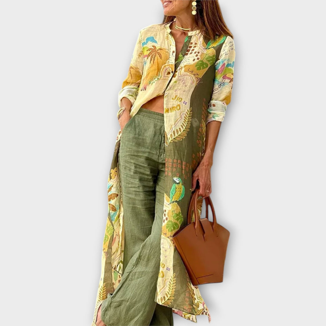 Elegant Linen Coordinated Set