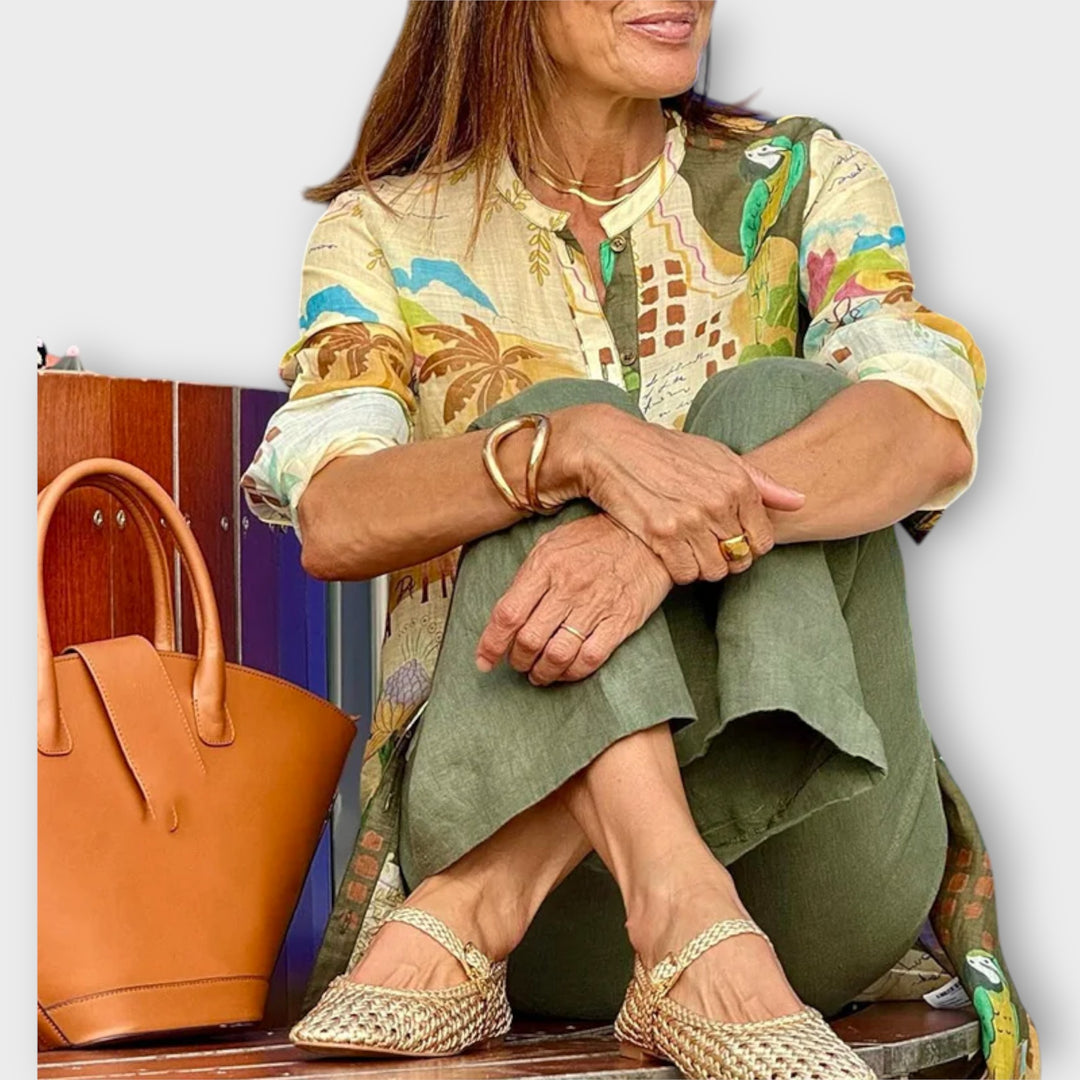 Elegant Linen Coordinated Set