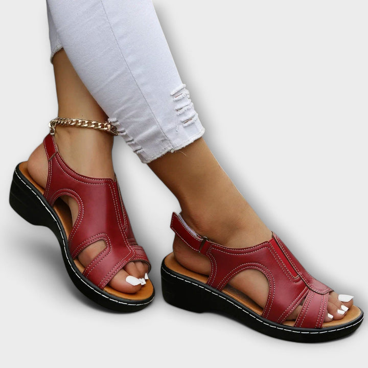 Comfortable Leather-Heeled Sandals