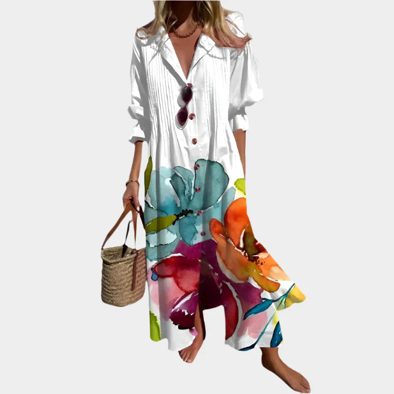 Airy Boho Dress with Puff Sleeves