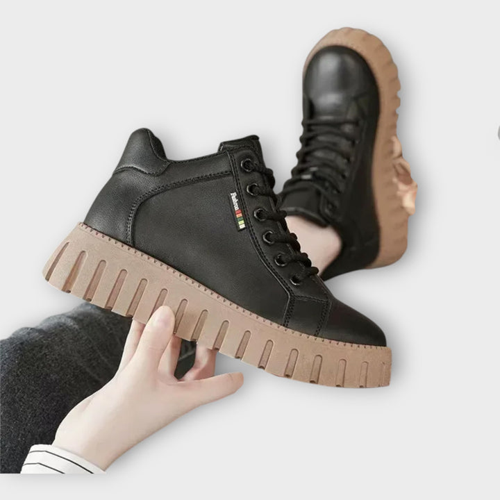 Urban Edge Leather Platform Sneakers