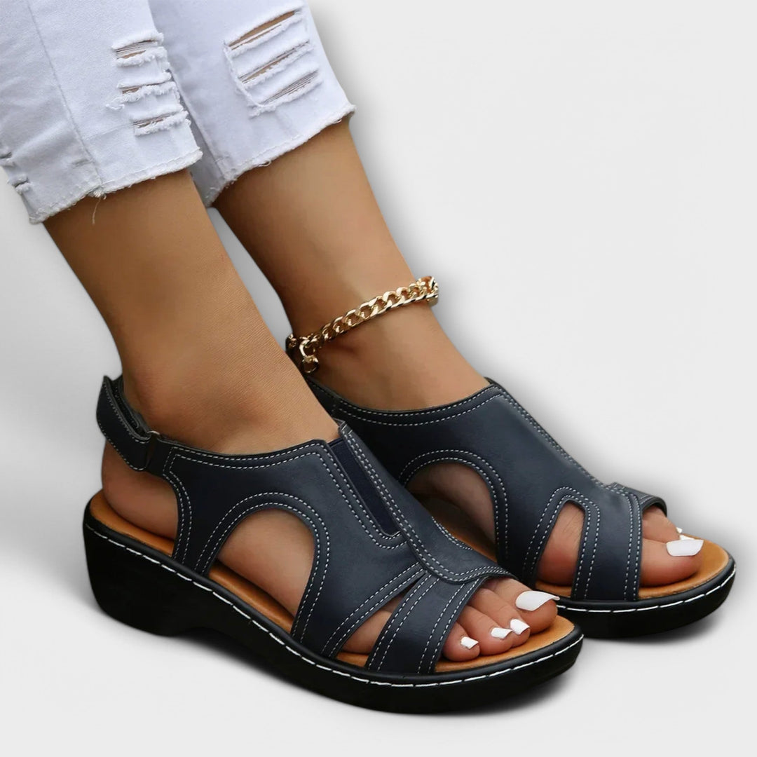 Comfortable Leather-Heeled Sandals