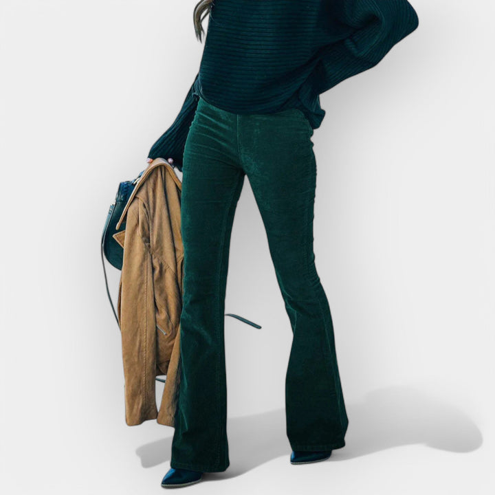 High-Waisted Pants with Wide Legs