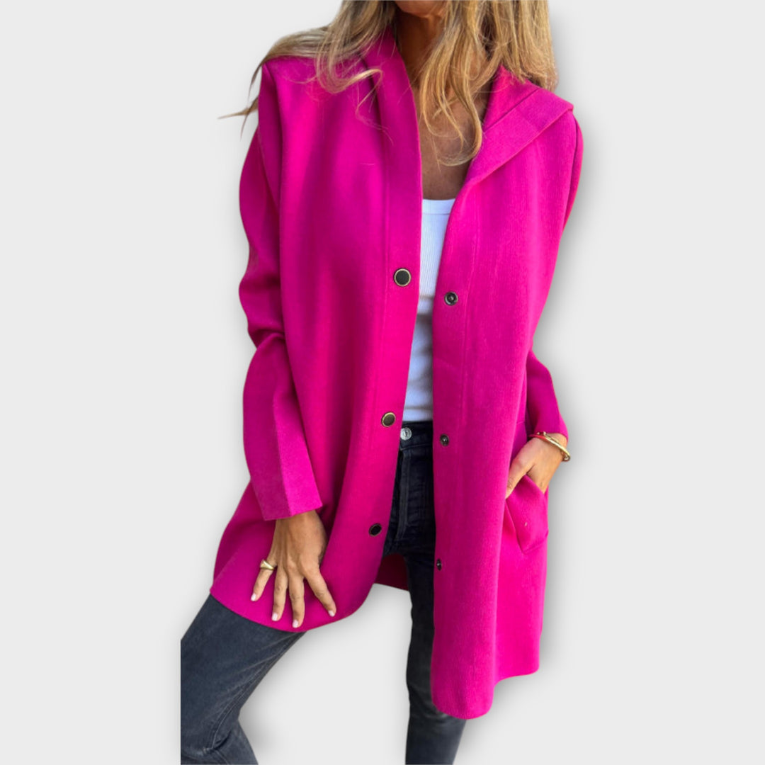 Casual Hooded Button-Up Jacket