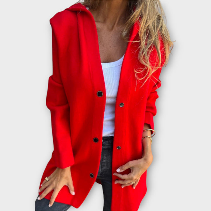 Casual Hooded Button-Up Jacket